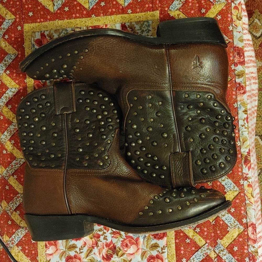 Frye short studded boots